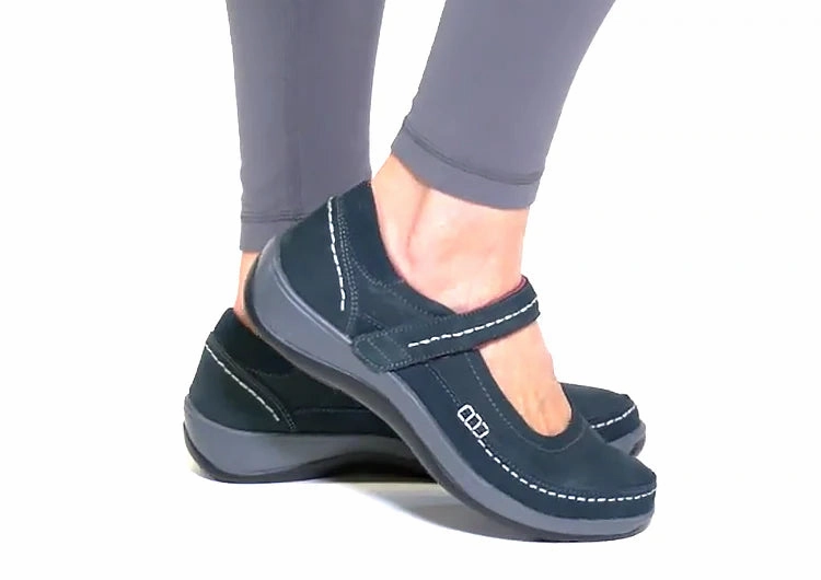 Orthofeet Women Athens - Blue Orthofeet comfortable shoe looks