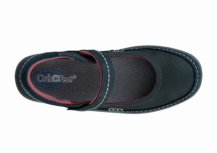 Orthofeet Women Athens - Blue Orthofeet comfortable shoe looks