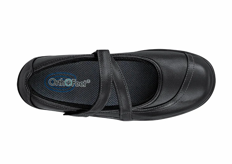 Orthofeet Women Celina - Black Orthofeet comfortable shoe looks