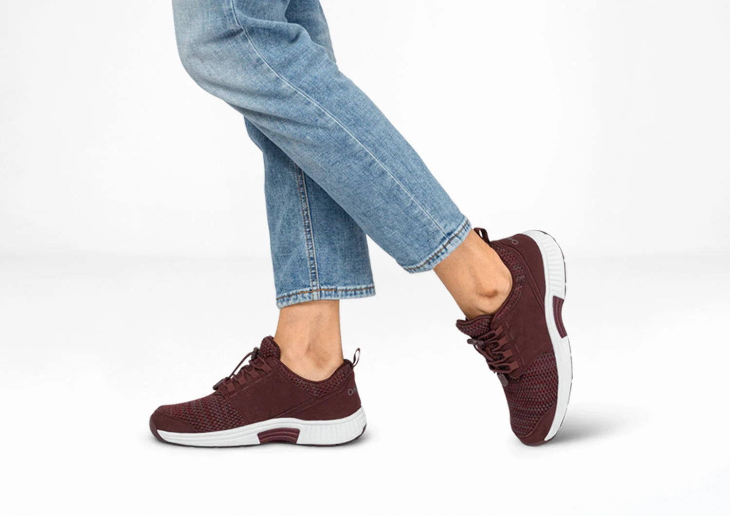 Orthofeet Women Francis No-Tie - Maroon Orthofeet comfortable shoe looks