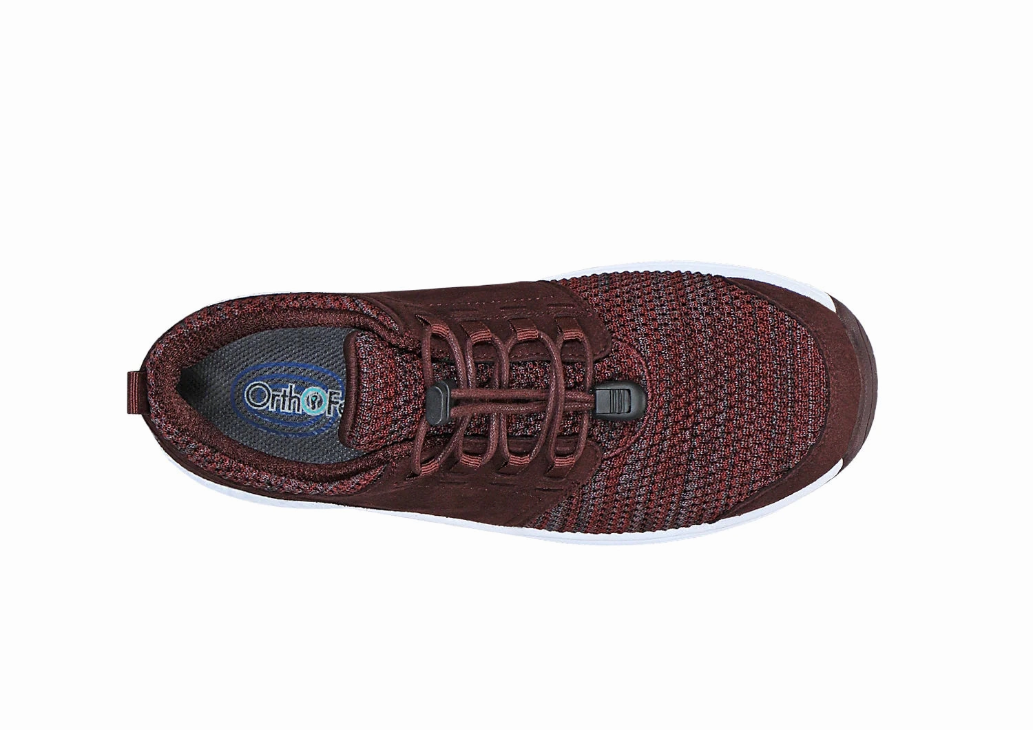 Orthofeet Women Francis No-Tie - Maroon Orthofeet comfortable shoe looks
