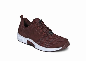 Orthofeet Women Francis No-Tie - Maroon Orthofeet comfortable support shoes