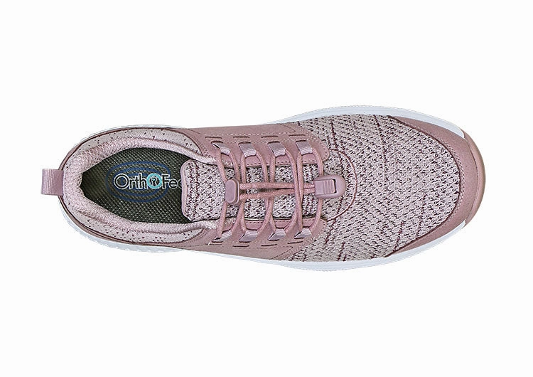 Orthofeet Women Francis No-Tie - Rose Orthofeet comfortable shoe looks