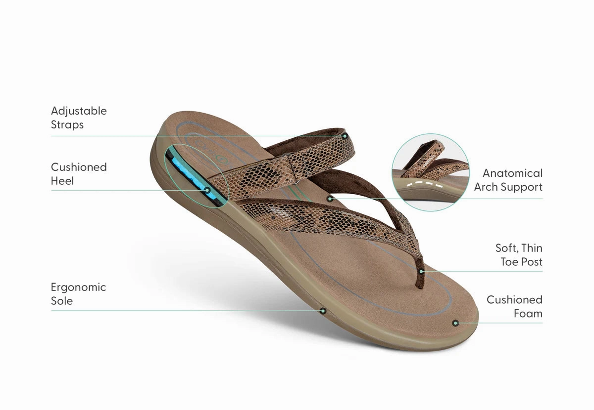 Orthofeet Women Gaya - Brown Orthofeet comfortable shoe looks