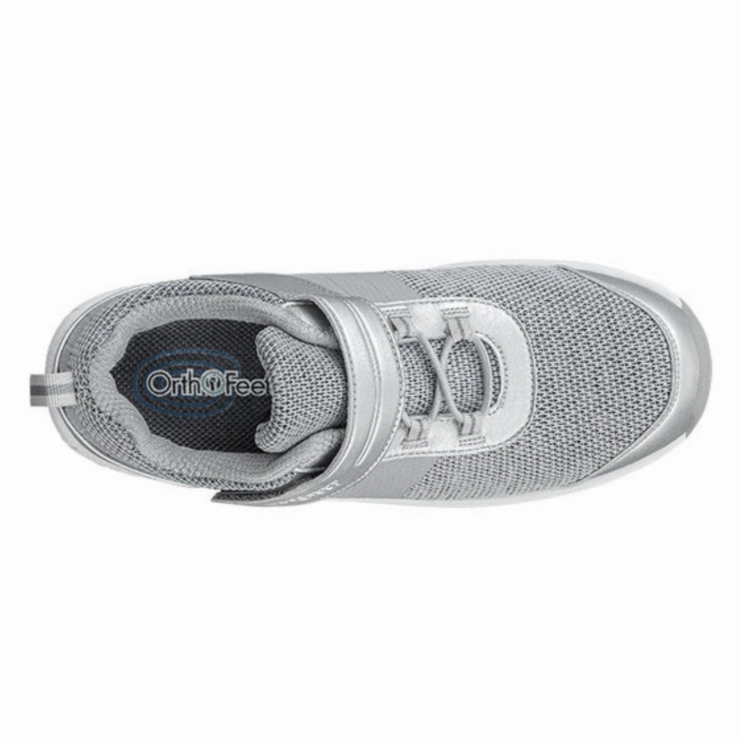 ORTHOFEET Women Joelle Stretch Knit - Gray Orthofeet comfortable shoe looks