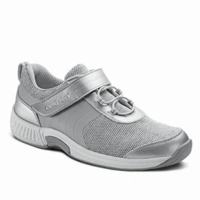 ORTHOFEET Women Joelle Stretch Knit - Gray Orthofeet comfortable support shoes