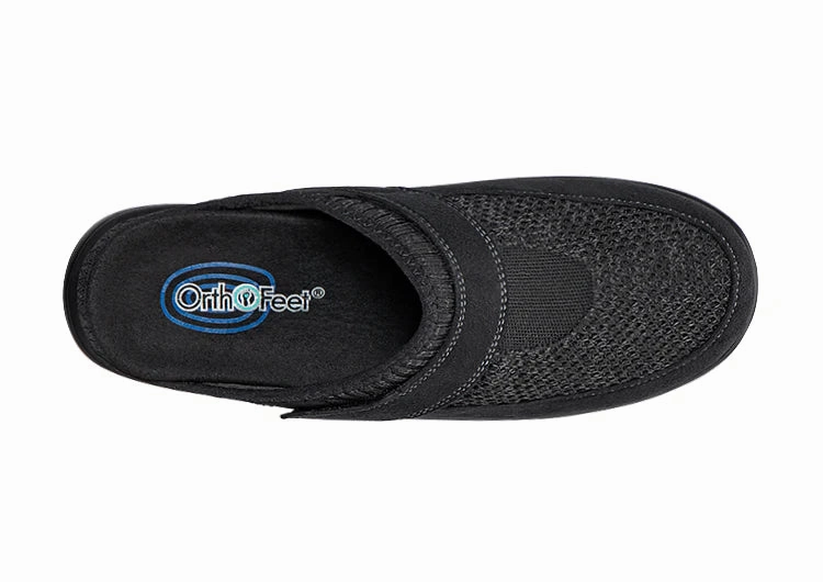 Orthofeet Women Louise Stretch Knit - Black Orthofeet comfortable shoe looks