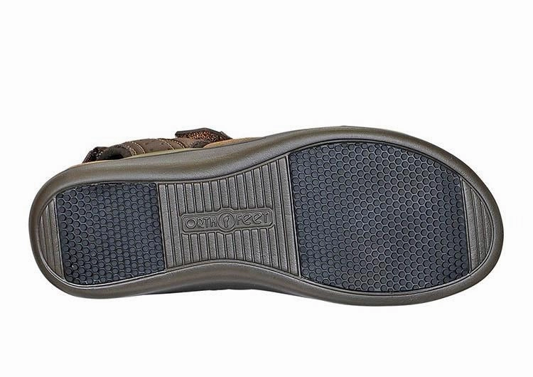 Orthofeet Women Malibu Two Way Strap - Brown Orthofeet comfortable shoe looks