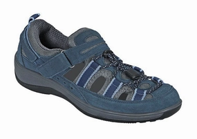 Orthofeet Women Naples Heel Strap - Blue Orthofeet comfortable support shoes
