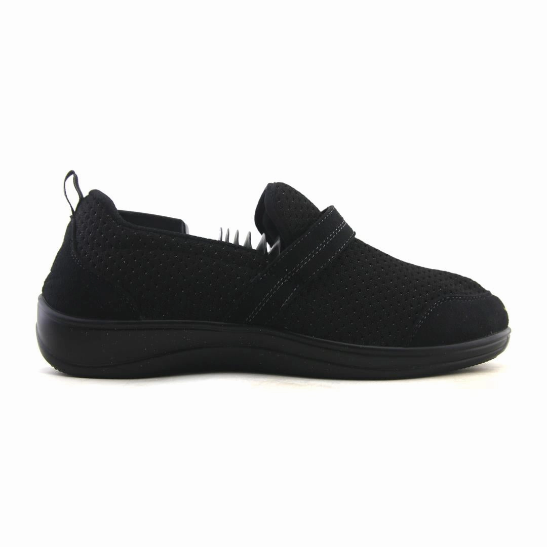 Orthofeet Women Quincy Stretch - Black (EX) Orthofeet comfortable shoe looks