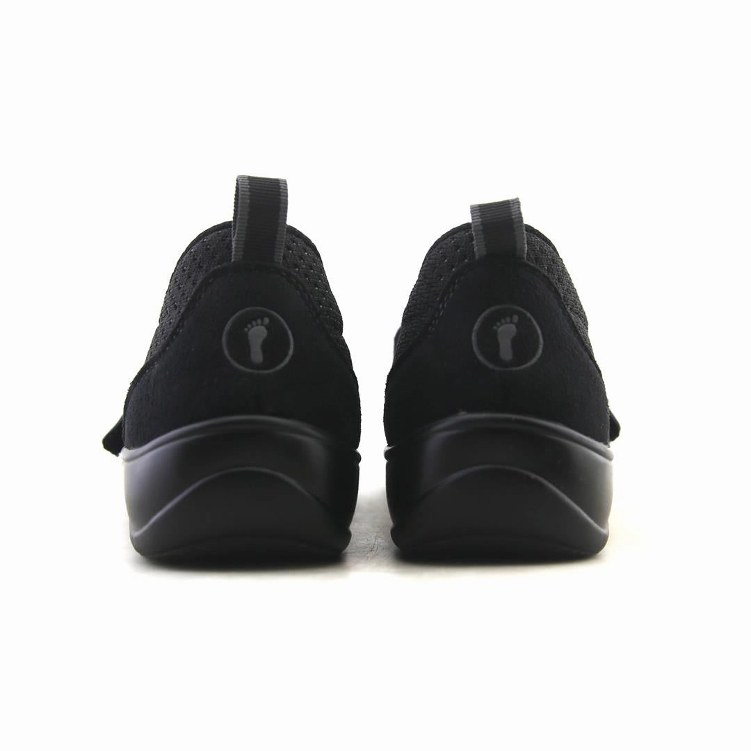 Orthofeet Women Quincy Stretch - Black (EX) Orthofeet comfortable shoe looks