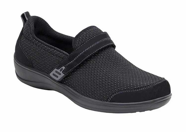 Orthofeet Women Quincy Stretch - Black Orthofeet comfortable support shoes