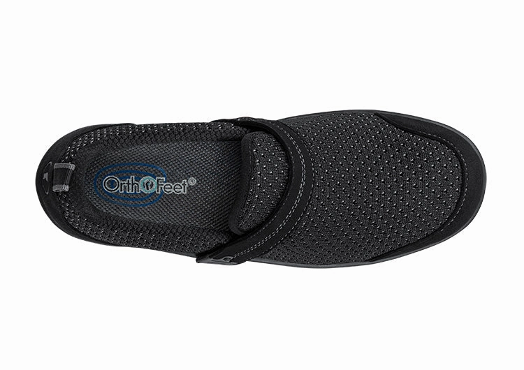 Orthofeet Women Quincy Stretch - Black Orthofeet comfortable shoe looks