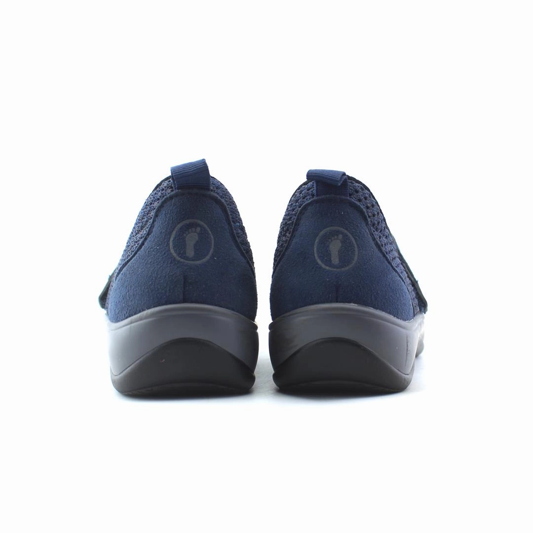 Orthofeet Women Quincy Stretch - Blue (EX) Orthofeet comfortable shoe looks