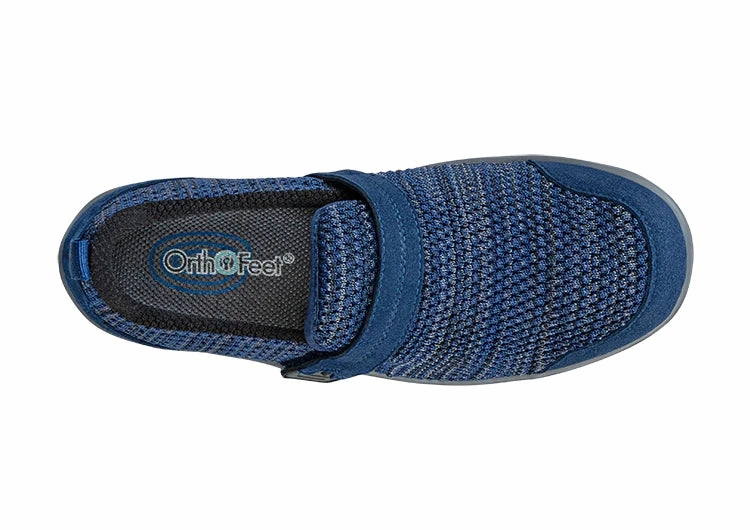 Orthofeet Women Quincy Stretch - Blue Orthofeet comfortable shoe looks