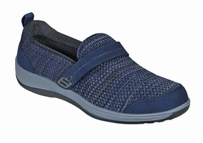 Orthofeet Women Quincy Stretch - Blue Orthofeet comfortable support shoes