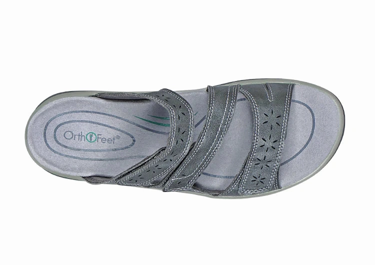 ORTHOFEET Women Sahara Gray Orthofeet comfortable shoe looks