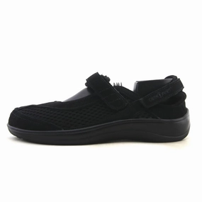 Orthofeet Women Sanibel Heel Strap - Black (EX) Orthofeet comfortable support shoes