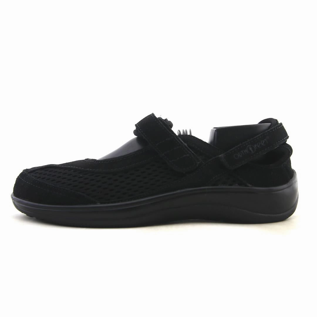 Orthofeet Women Sanibel Heel Strap - Black (EX) Orthofeet comfortable support shoes