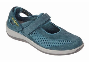 Orthofeet Women Sanibel Heel Strap - Blue Orthofeet comfortable support shoes