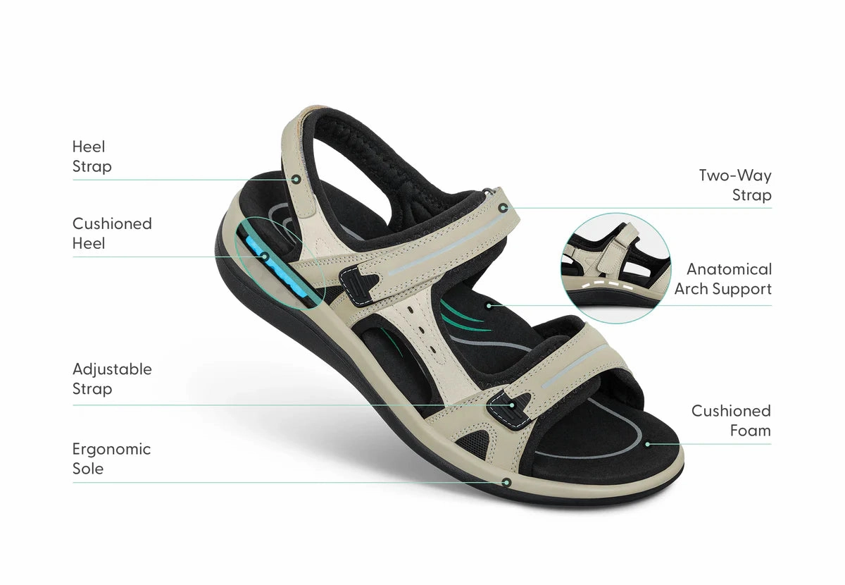 Orthofeet Women Venice - Bone Orthofeet comfortable shoe looks
