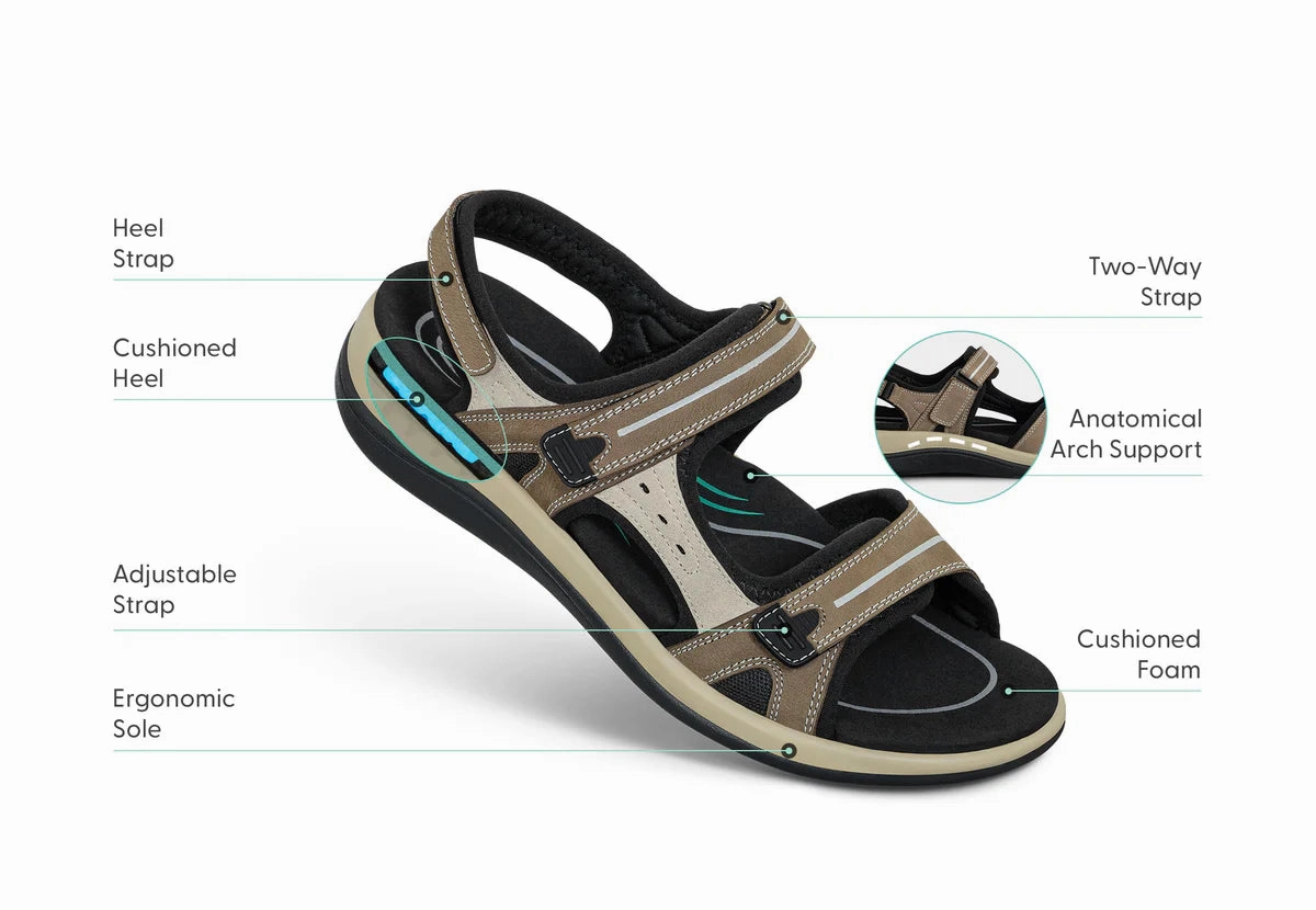 Orthofeet Women Venice - Brown Orthofeet comfortable shoe looks