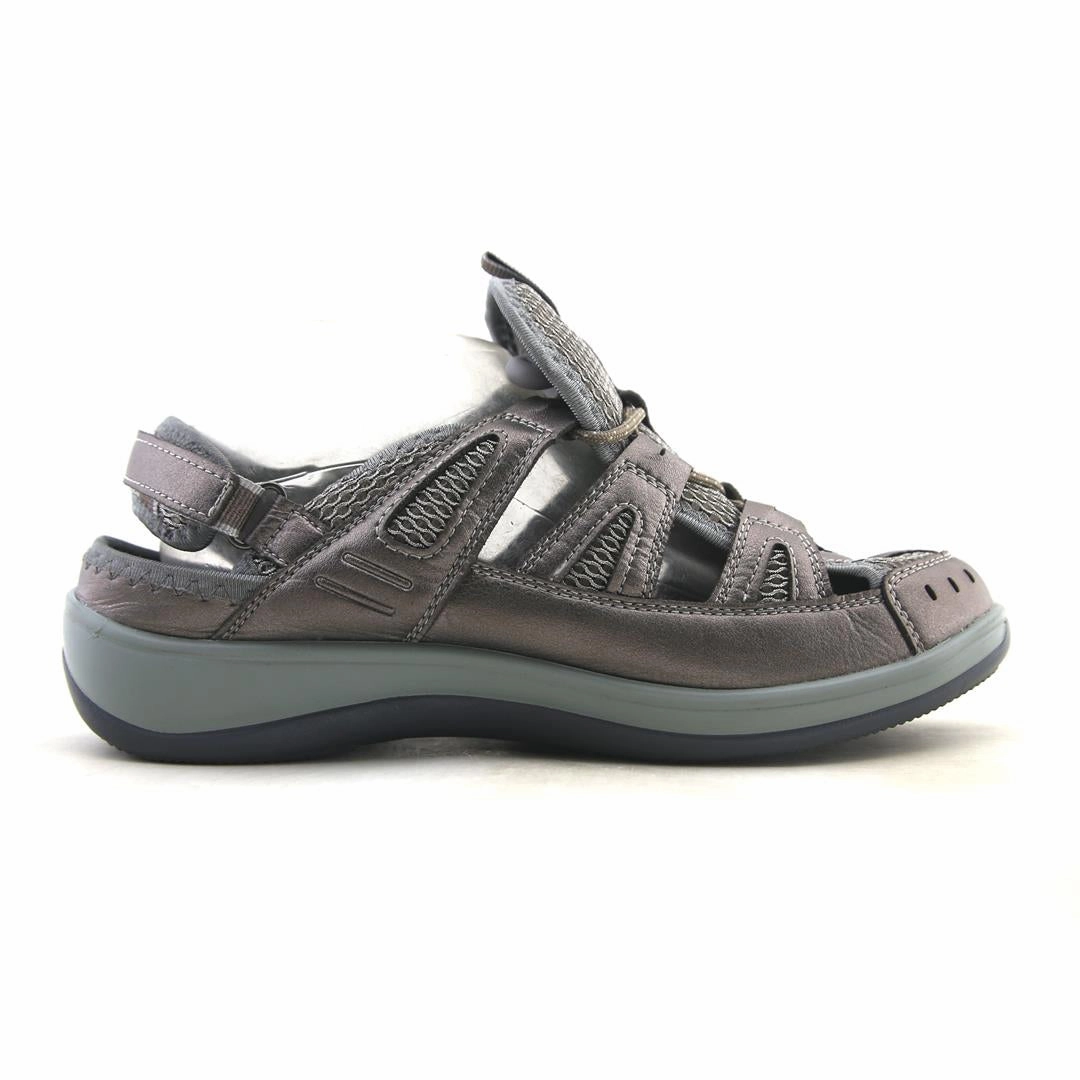 Orthofeet Women Verona Heel Strap - Pewter (EX) Orthofeet comfortable shoe looks