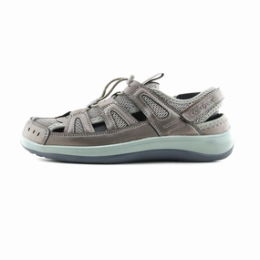 Orthofeet Women Verona Heel Strap - Pewter Orthofeet comfortable support shoes