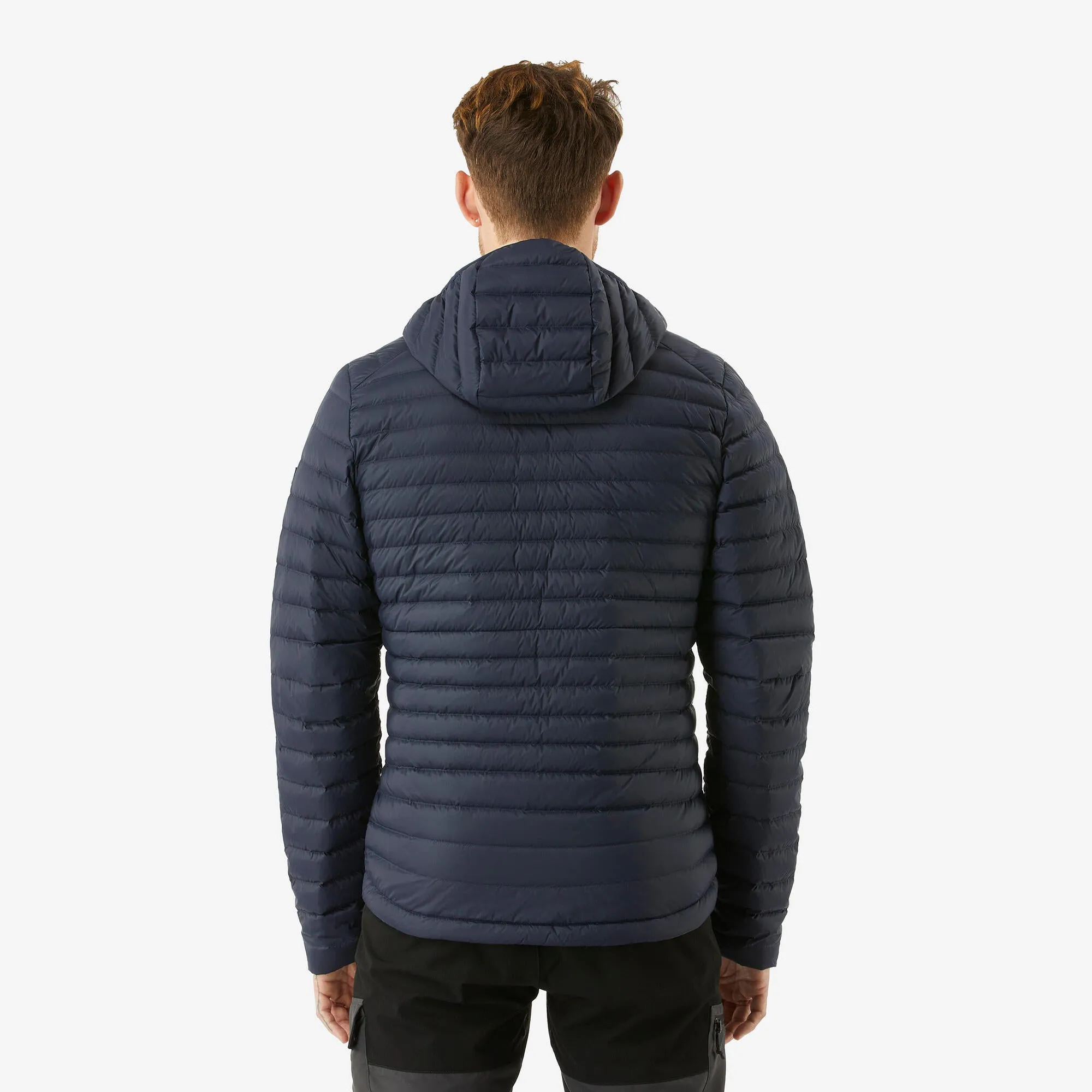 Outdoor Decathlon Clothing Forclaz Men's MT100 Hooded Down Puffer Jacket