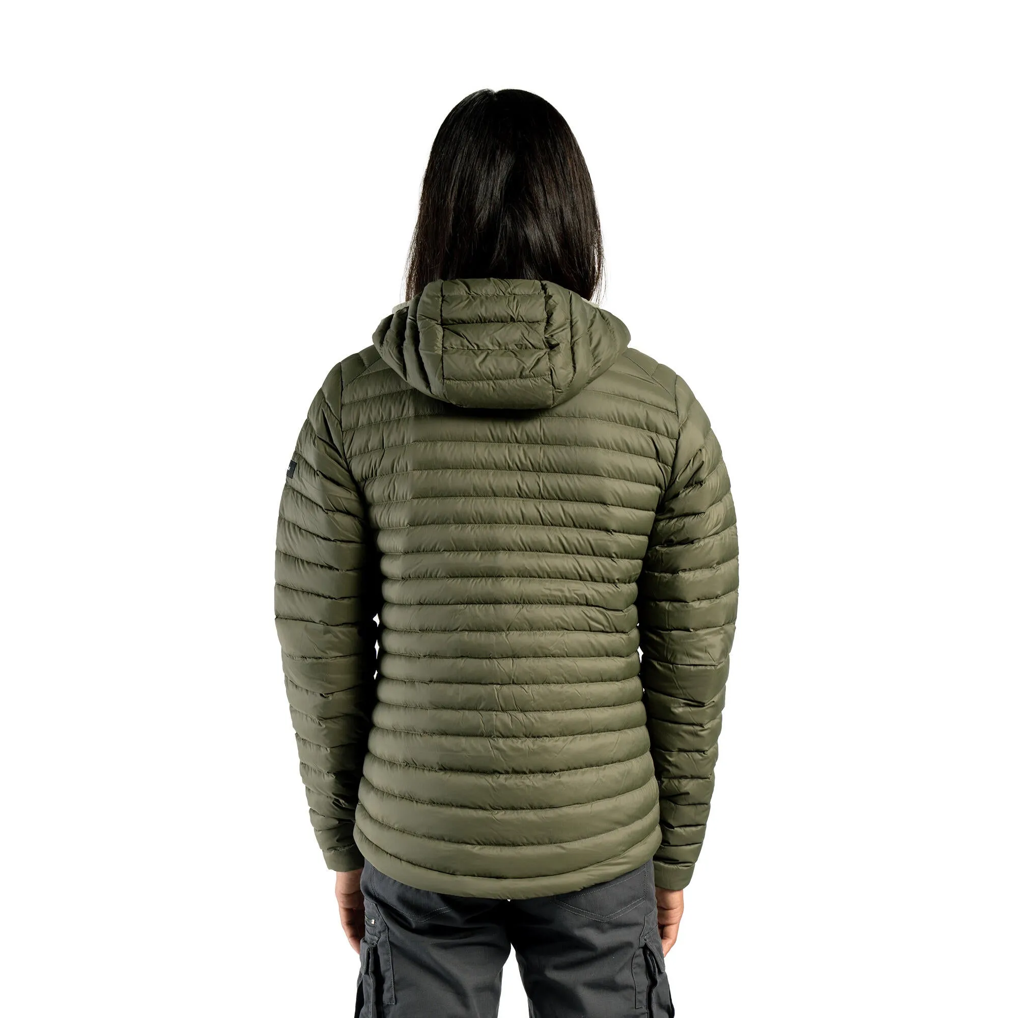 Outdoor Decathlon Clothing Forclaz Men's MT100 Hooded Down Puffer Jacket