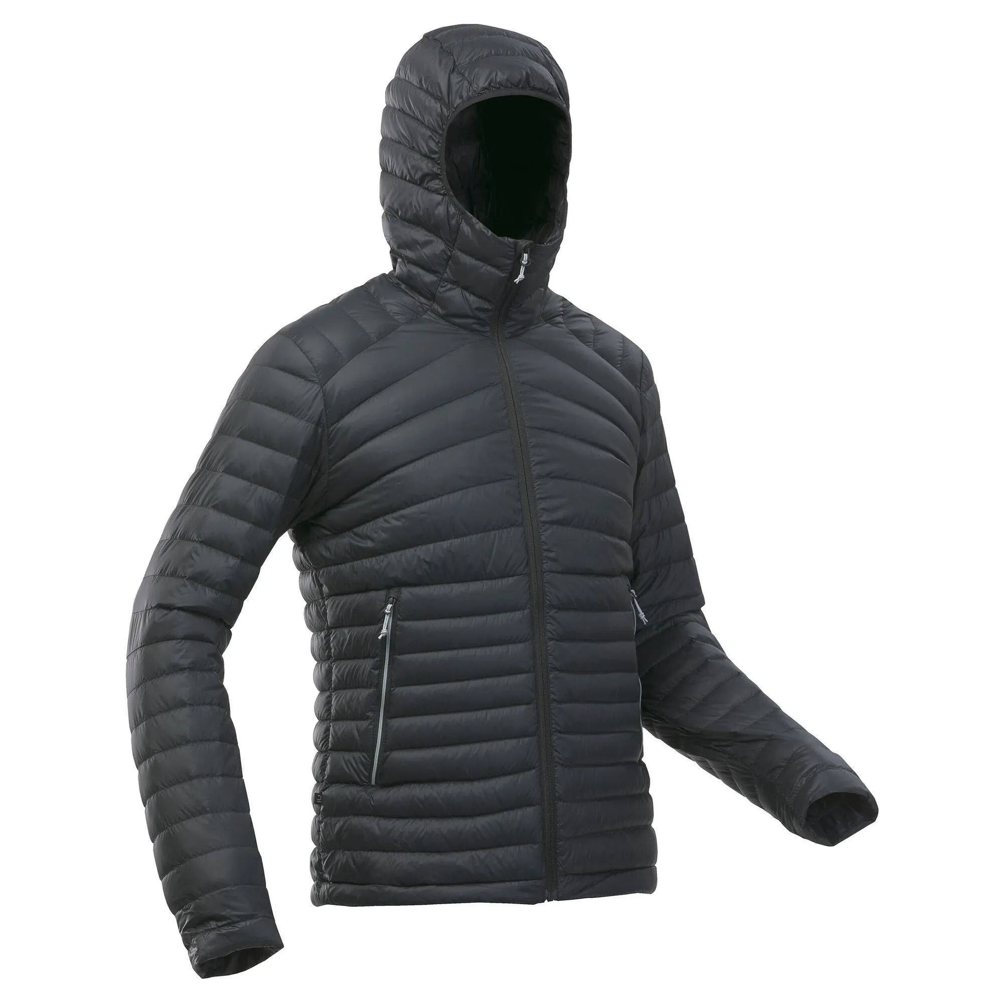 Outdoor Decathlon Clothing Forclaz Men's MT100 Hooded Down Puffer Jacket