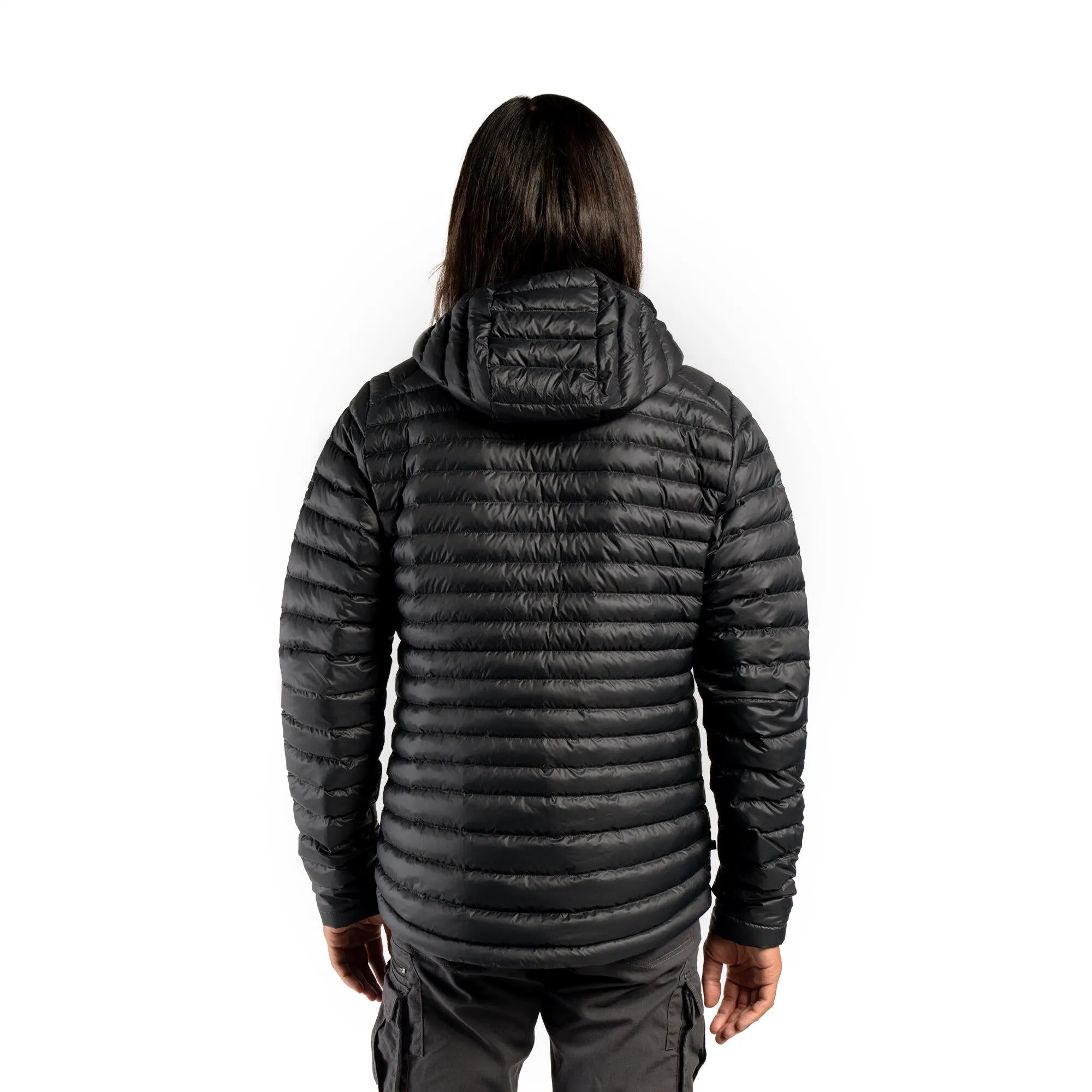 Outdoor Decathlon Clothing Forclaz Men's MT100 Hooded Down Puffer Jacket