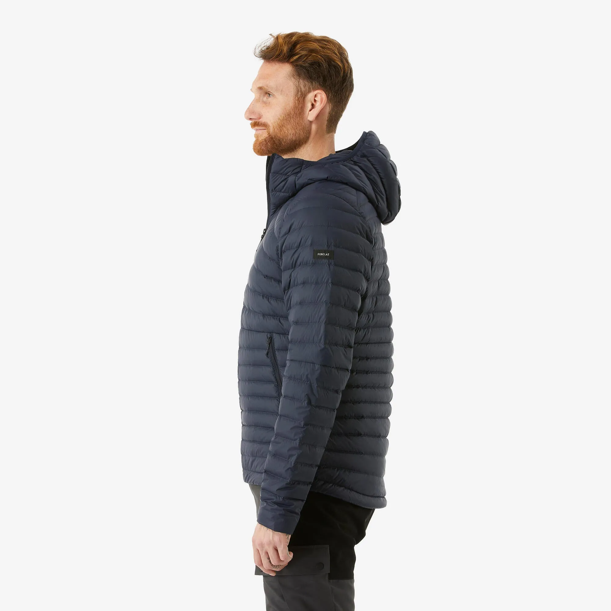Outdoor Decathlon Clothing Forclaz Men's MT100 Hooded Down Puffer Jacket