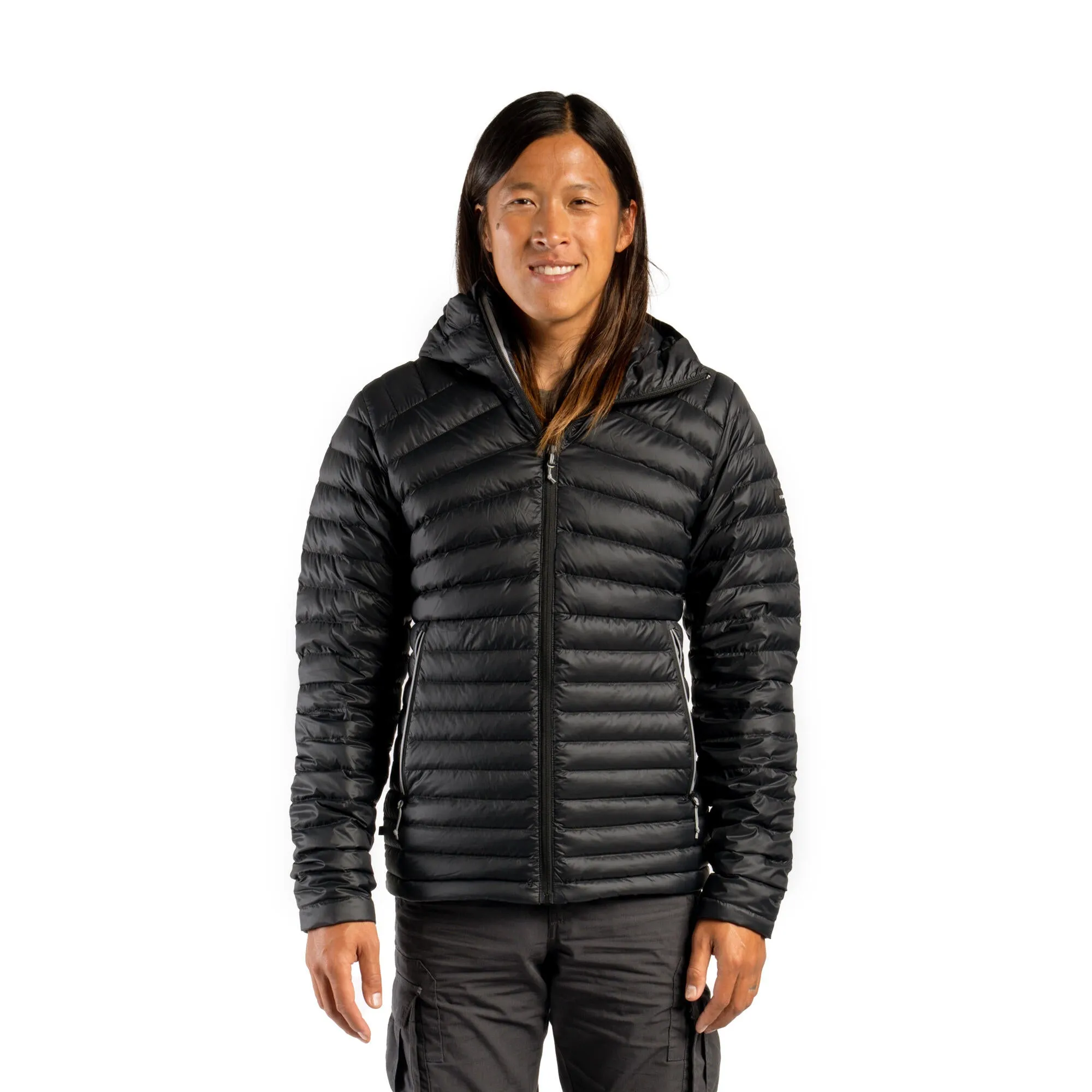 Outdoor Decathlon Clothing Forclaz Men's MT100 Hooded Down Puffer Jacket