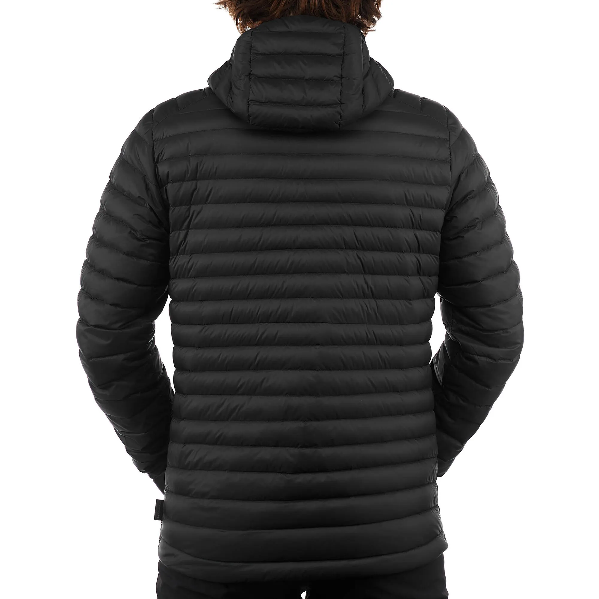 Outdoor Decathlon Clothing Forclaz Men's MT100 Hooded Down Puffer Jacket