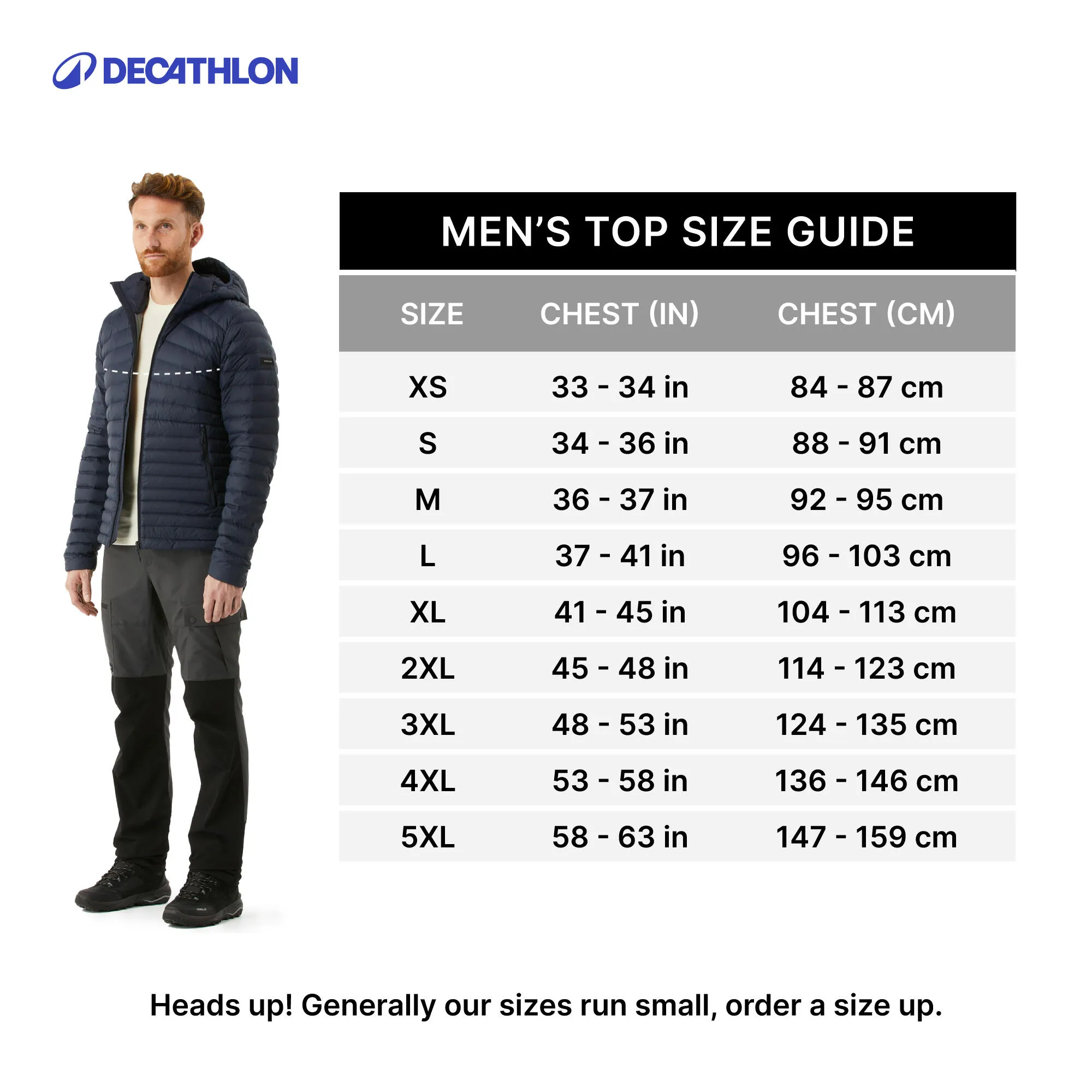 Outdoor Decathlon Clothing Forclaz Men's MT100 Hooded Down Puffer Jacket