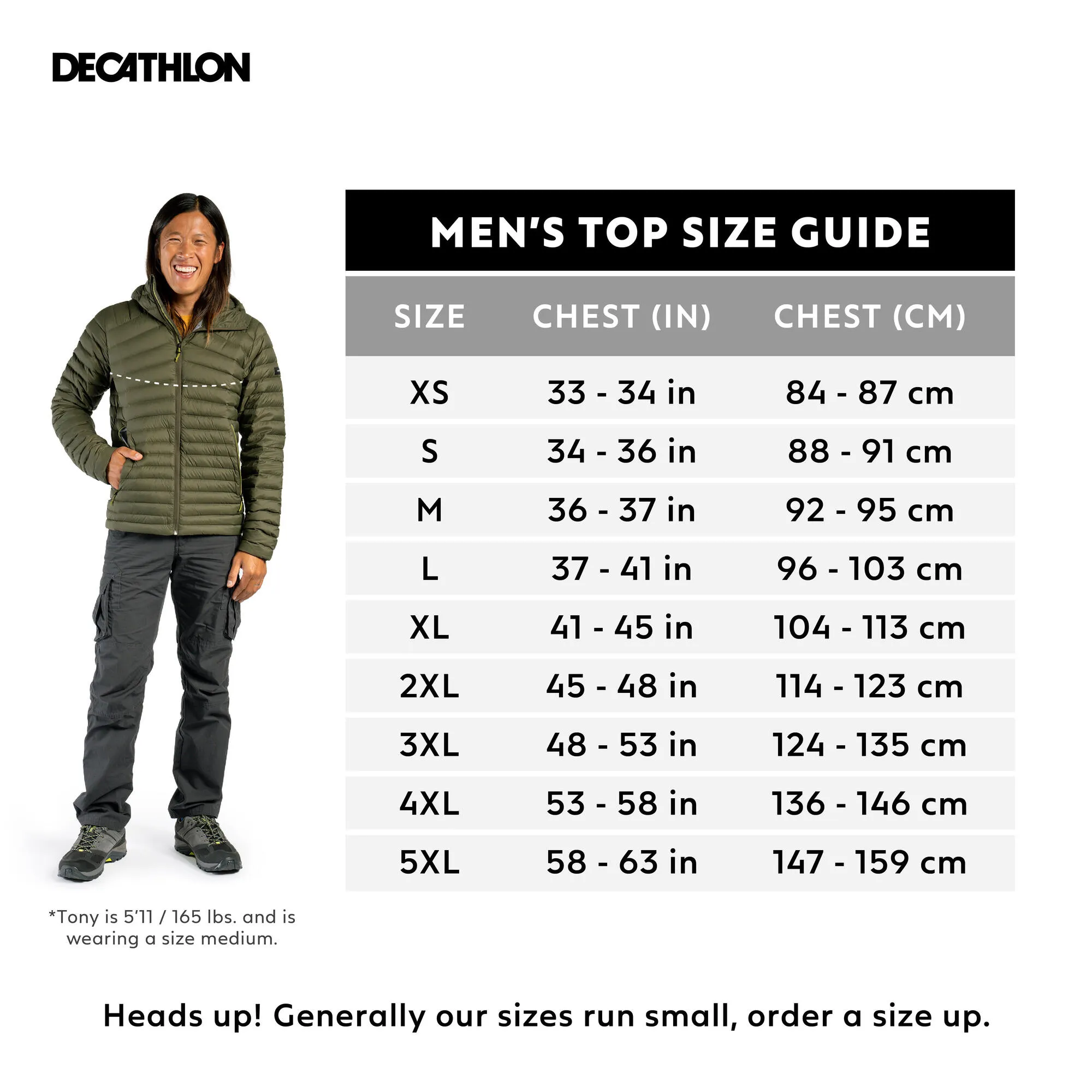 Outdoor Decathlon Clothing Forclaz Men's MT100 Hooded Down Puffer Jacket
