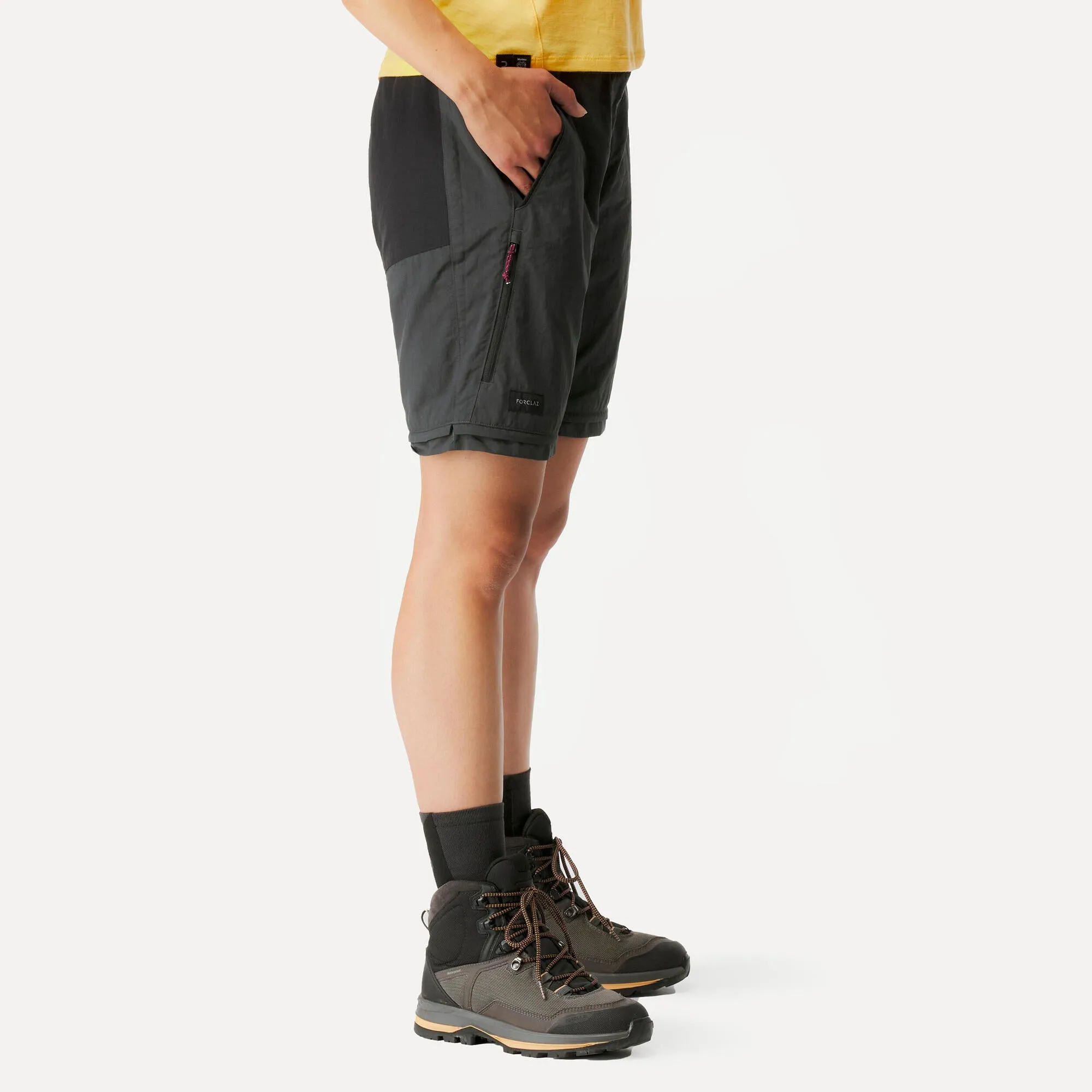Outdoor Decathlon Clothing Forclaz Women's MT100 2-in-1 Zip-Off Hiking Pants
