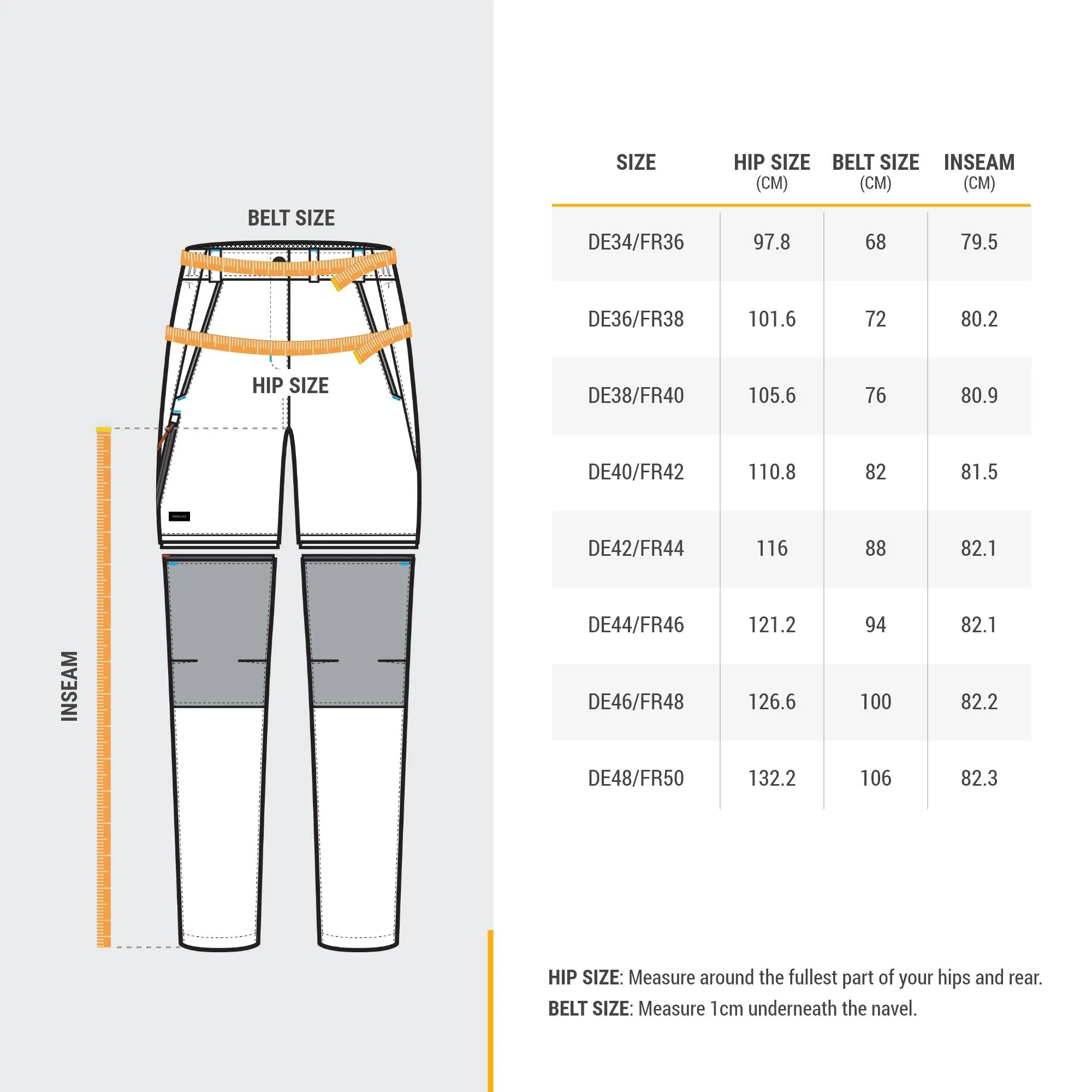 Outdoor Decathlon Clothing Forclaz Women's MT100 2-in-1 Zip-Off Hiking Pants