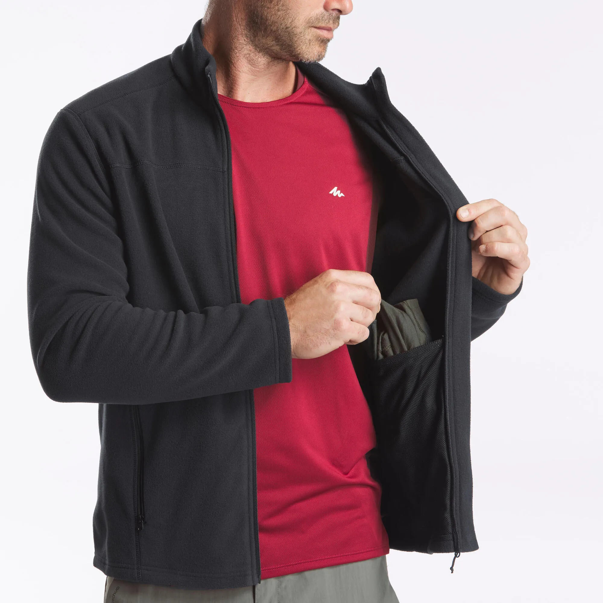 Outdoor Decathlon Clothing Quechua Men's MH120 Hiking Fleece