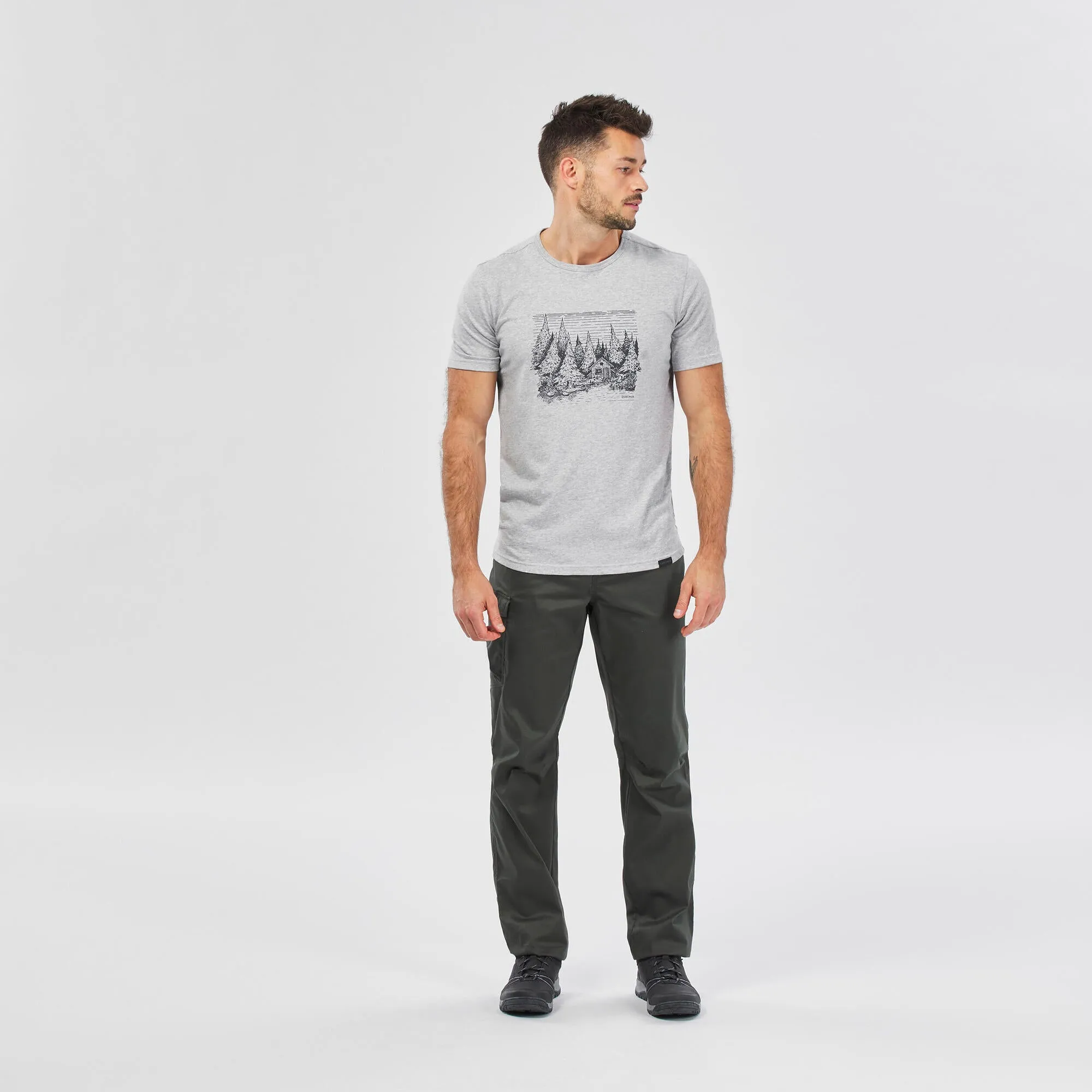 Outdoor Decathlon Clothing Quechua Men's NH100 Hiking T-Shirt