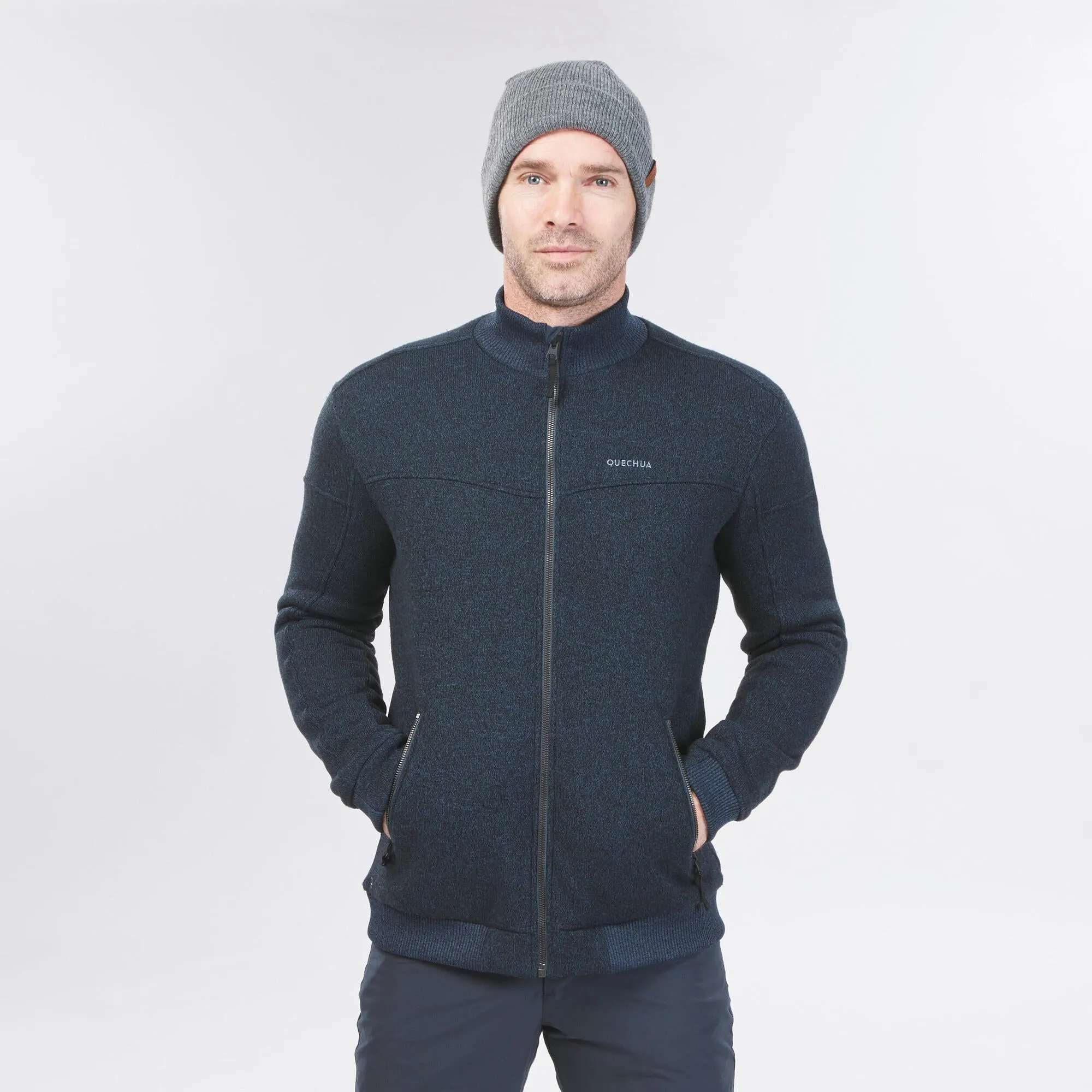 Outdoor Decathlon Clothing Quechua Men's SH100 Fleece Winter Jacket