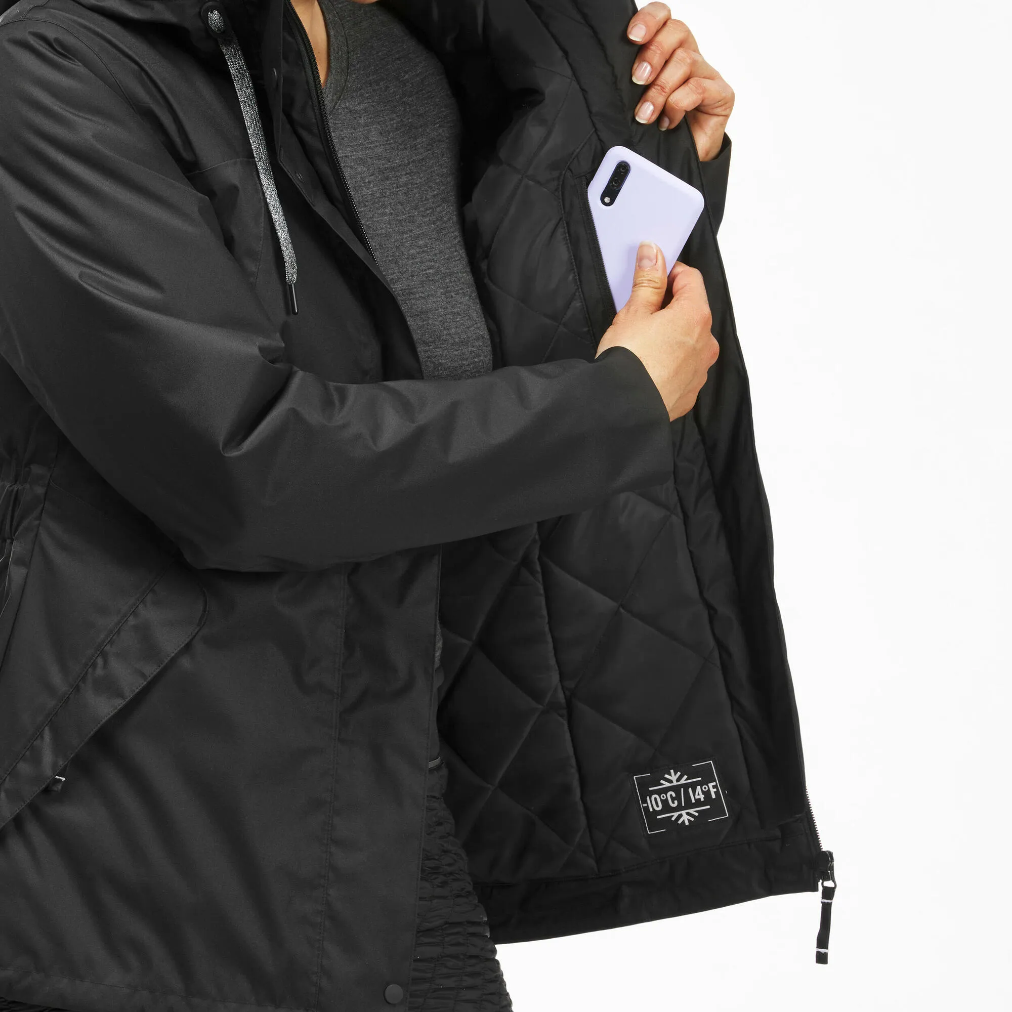 Outdoor Decathlon Clothing Quechua Women's hiking waterproof winter jacket - SH500 14°F