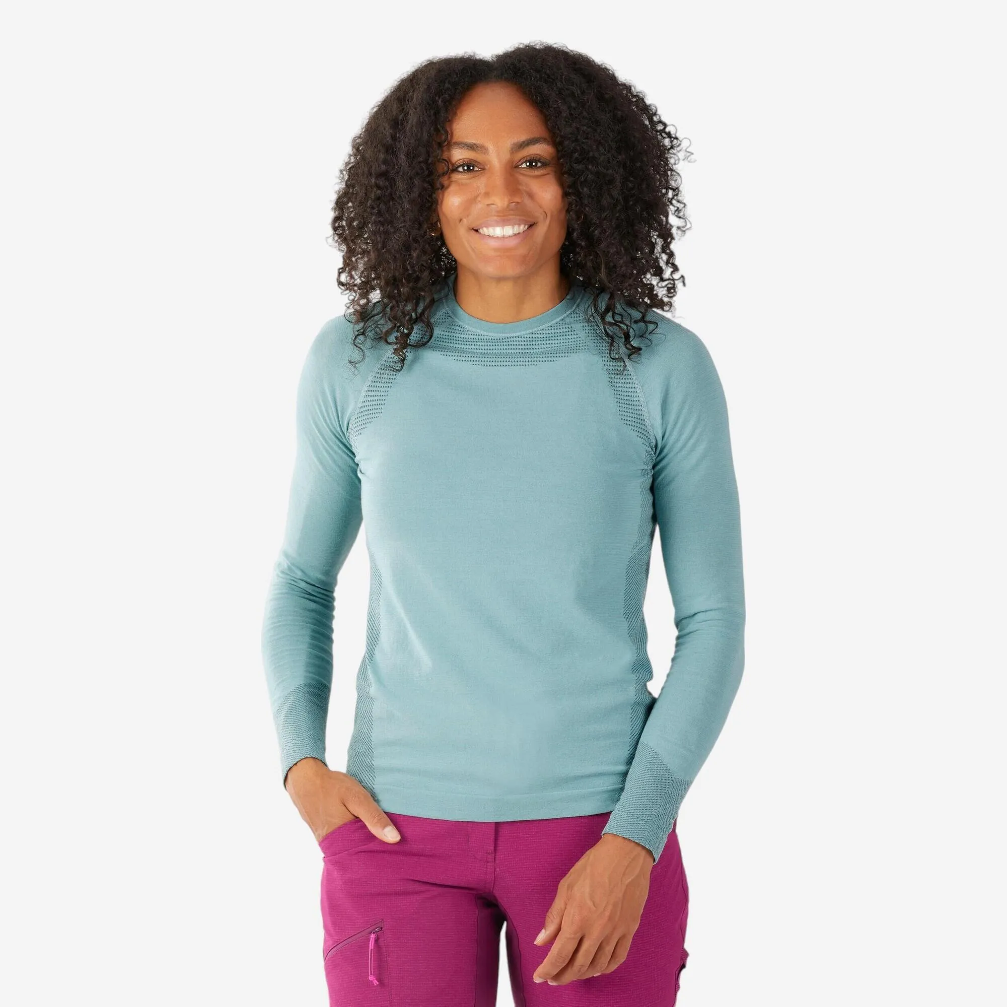 Outdoor Decathlon Clothing Simond Women's Alpinism Seamless Wool Long-Sleeve Shirt