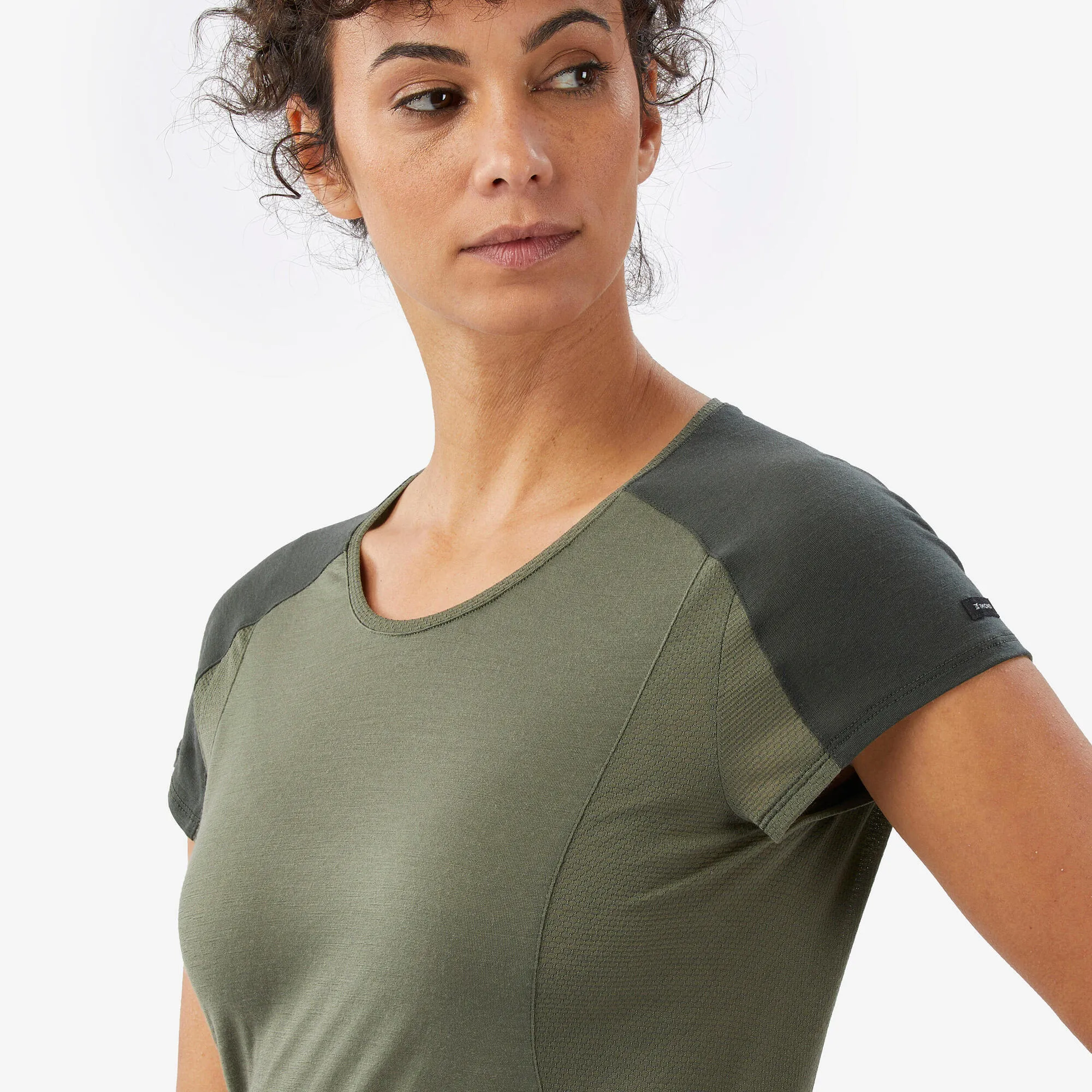 Outdoor Decathlon Clothing Simond Women's Merino Wool Short-Sleeved T-shirt Merino Resist