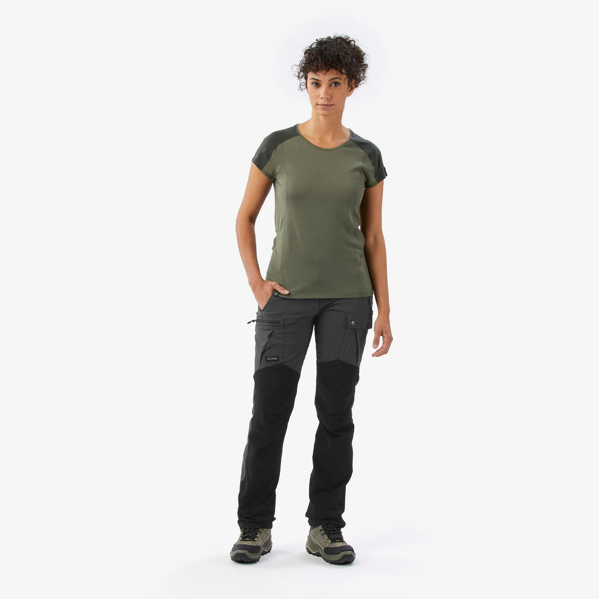Outdoor Decathlon Clothing Simond Women's Merino Wool Short-Sleeved T-shirt Merino Resist