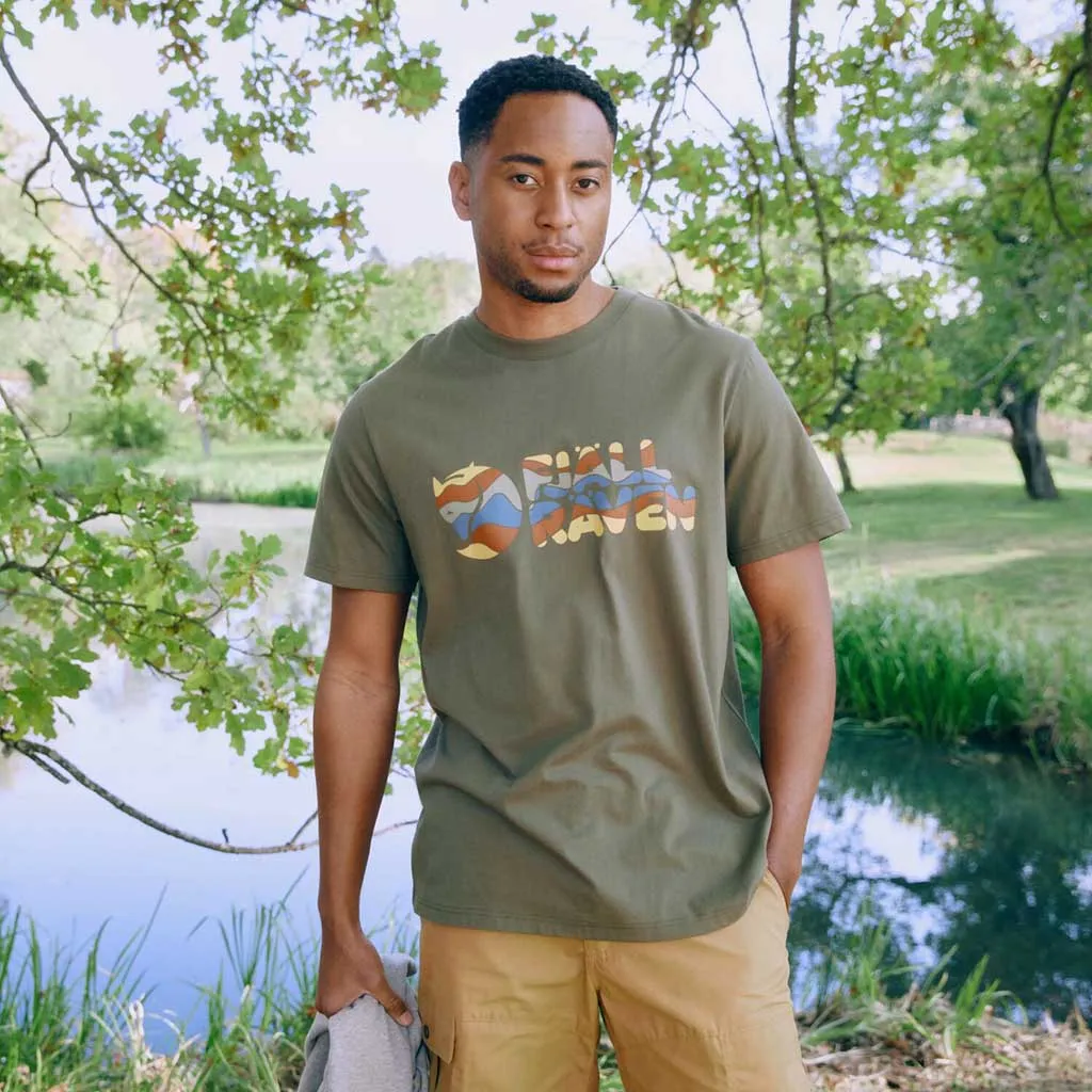 Outdoor Fjallraven Multicolor Logo T-shirt | Men's
