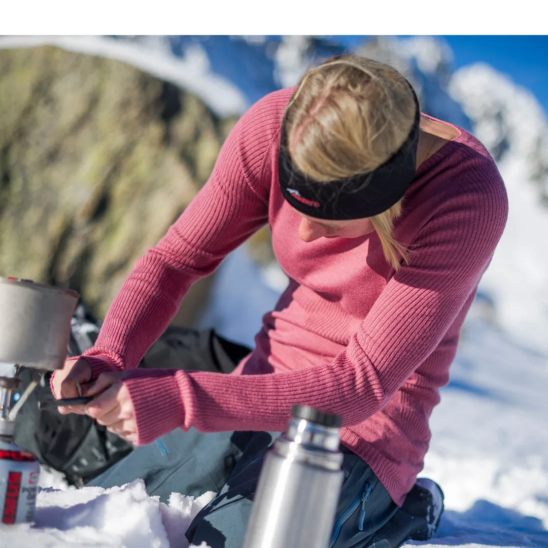 Outdoor sub zero Merino Wool Womens Long Sleeve Mid Layer Top