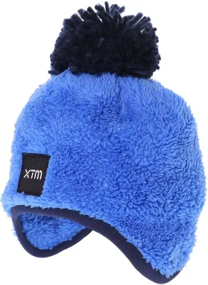 Outdoor XTM Snuggle Sherpa Fleece Babies Ear Flap Pompom Beanie