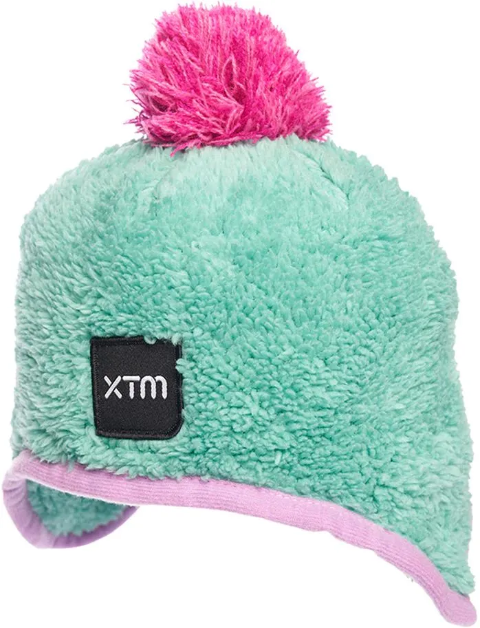 Outdoor XTM Snuggle Sherpa Fleece Babies Ear Flap Pompom Beanie